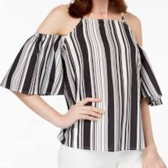 Crave fame by Almost Famous Cold Shoulder Blouse - Picture 1 of 7